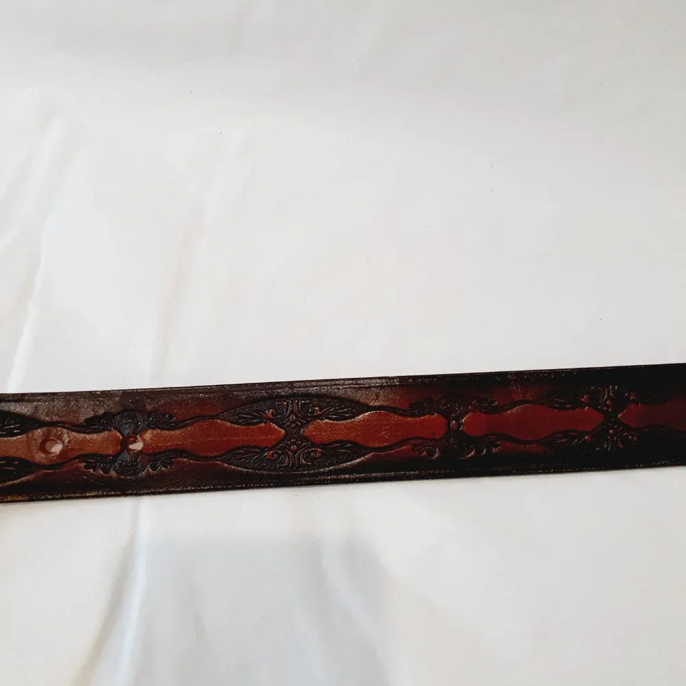 Tooled Leather Belt